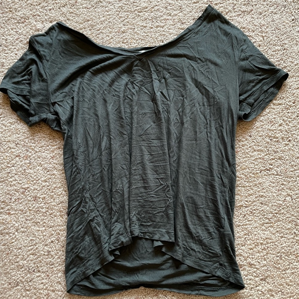 Grey v-neck shirt